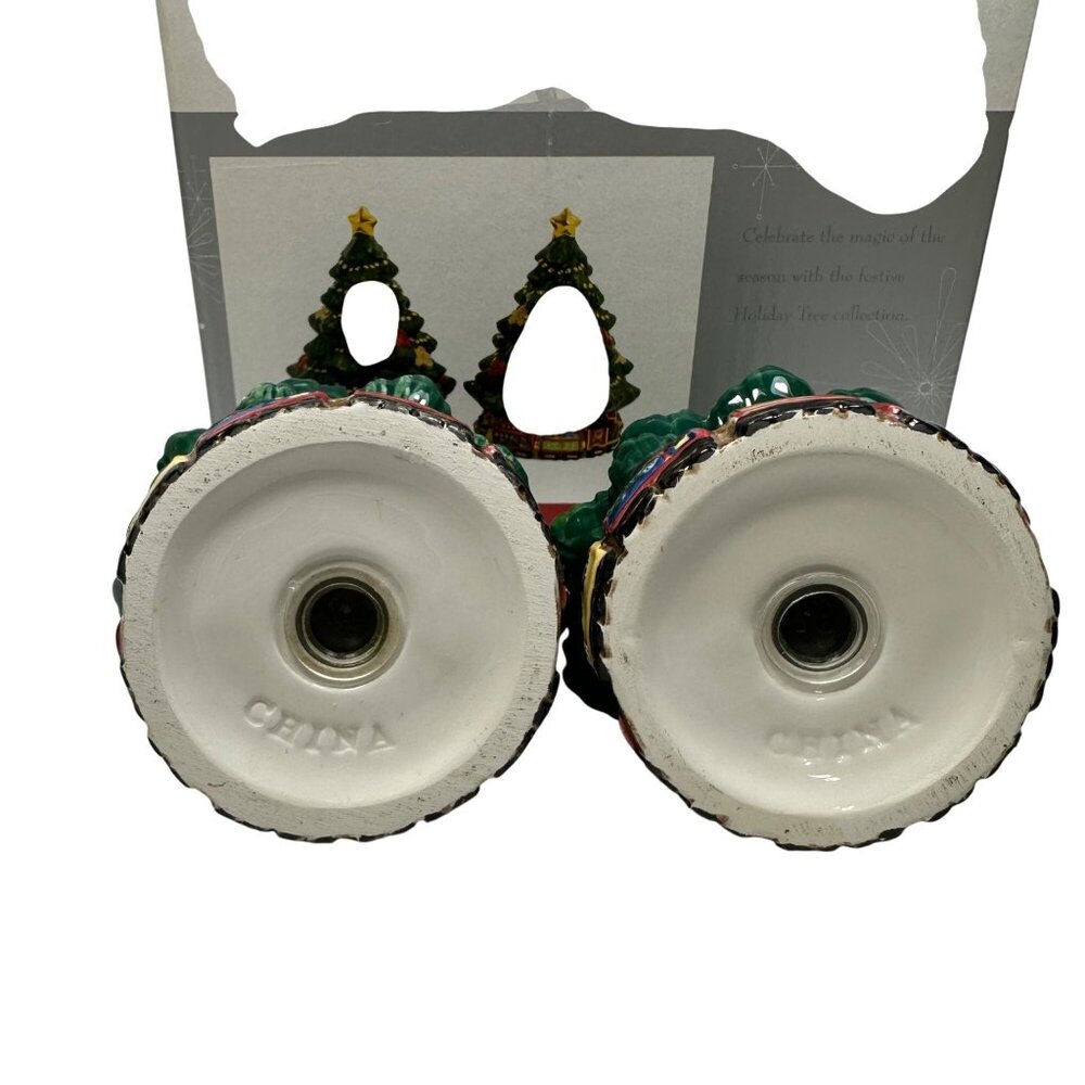 Holiday Tree Ceramic Salt & Pepper Shakers Whole Home Holiday Collection - Picture 5 of 5